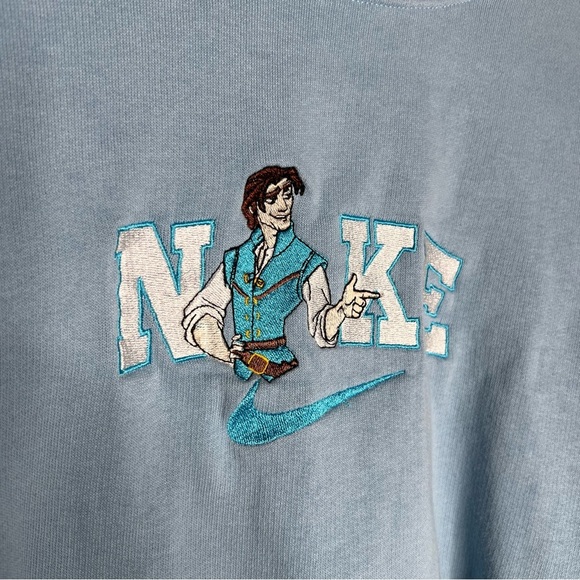 Nike Flynn Rider from Tangled Blue Embroidered Pullover Sweatshirt - Picture 4 of 6